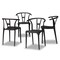 Baxton Studio Warner ModernBlack Plastic Dining Chair Set , PK4 194-4PC-12036-ZORO - alternate 5